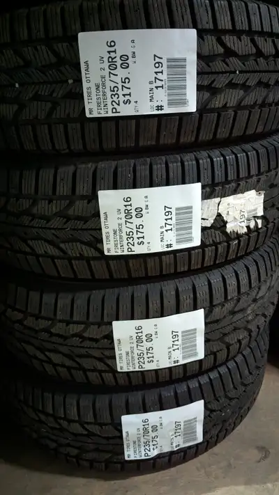 SET OF 4X P235/70R16 235/70/16 FIRESTONE WINTERFORCE 2 UV TAG # 17197 ** Please read details below *...