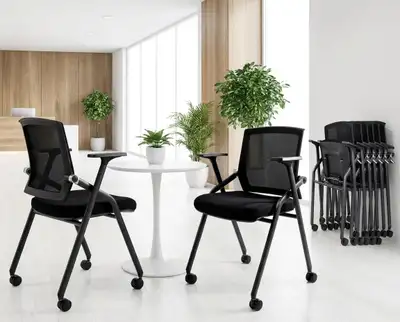 BRAND NEW - 2 Pack Stackable Conference Room Chairs with Paddle, View more