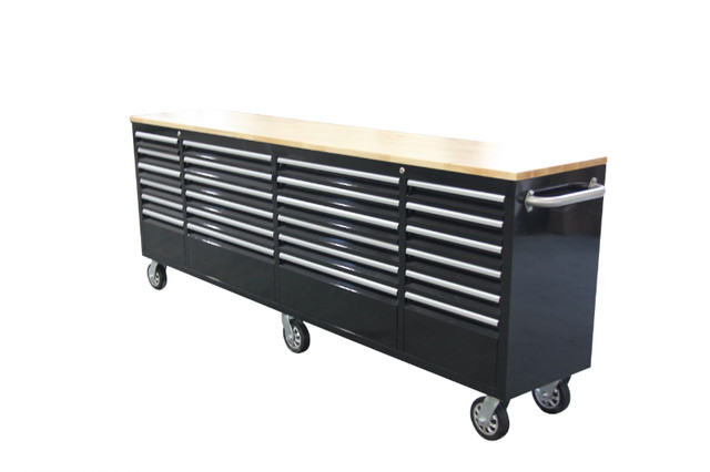 NEW 8 FT BLACK TOOL BENCH 24 DRAWER 24D96B in Tool Storage & Benches in Edmonton - Image 2