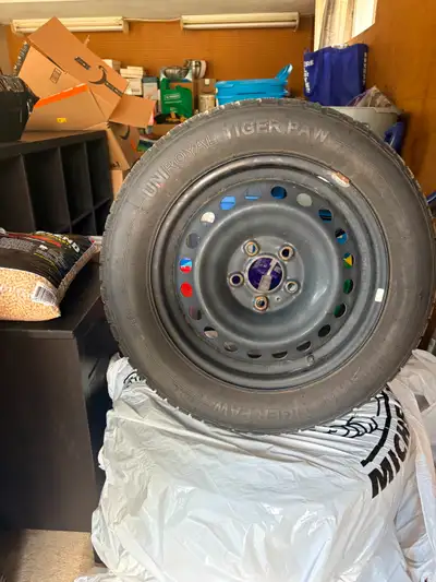 Uniroyal Tiger Paw winter tires mounted on rims Tires and Rims are like new Purchased in 2024 only u...