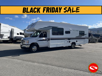 Coachmen Freelander Class C gas motorhome 27QB highlights: Rear Bedroom Bunk Over Cab 42in.in. x 71i...