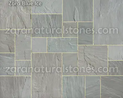 Blue Ice SandstoneSquare Cut Flagstone Pavers - Thousands of sqft in stock with a wide selection of...