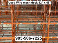 Used wire mesh deck for warehouse pallet rack 42" x 46"