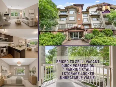 PRICED TO SELL!!! VACANT AND QUICK POSSESSION POSSIBLE!!! This bright and beautifully kept 1bed&bath...