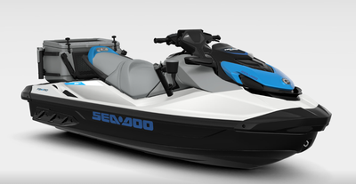 2026 Sea-Doo FishPro Scout 130 – White / Gulfstream Blue Accessible, versatile, and built for fishin...