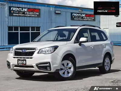 2018 Subaru Forester - One-owner - Accident-Free ! White on Black Interior - Loaded with Bluetooth,...