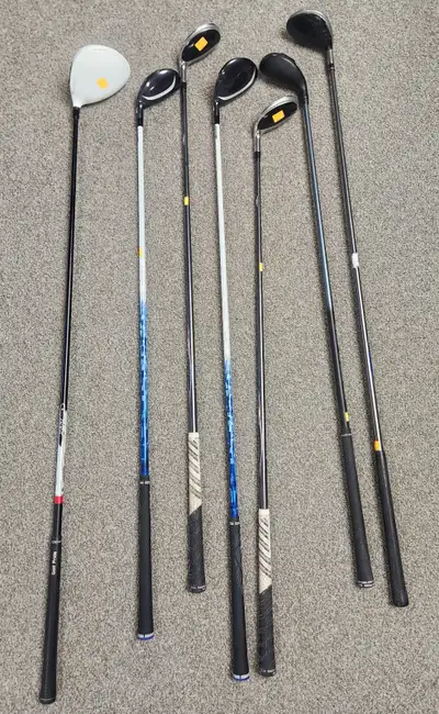 Assorted Golf Clubs: Ping, Cleveland, Nike, Adams, TaylorMade..., View more