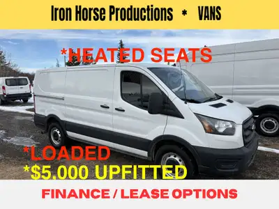 CAN FINANCE or LEASE, 2020 TRANSIT CARGO VAN, $5,000 UPFITTED 8600LB GVW, Super Clean White Exterior...