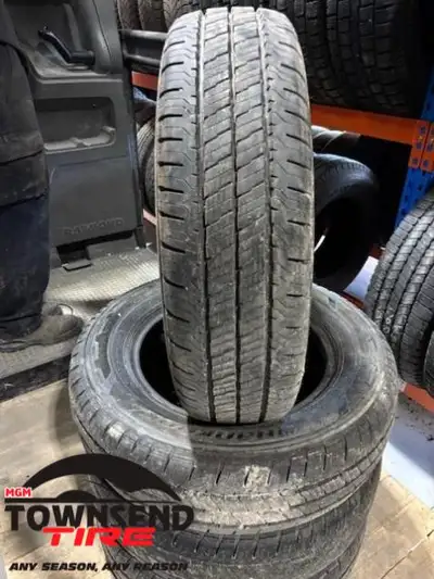 SET OF FOUR USED HANKOOK DYNAPRO HT 195/75R16C SOLD AS SET OF FOUR ONLY, 10 & 11/32NDS TREAD REMAINI...