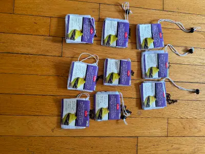 9 new thistle sock feeders $5.00 each 4 used thistle sock feeders $10.00