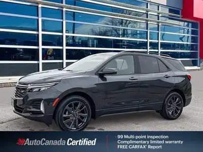 Iron Gray Metallic 2022 Chevrolet Equinox RS AWD, 6-Speed Automatic, 1.5L DOHC Turbo 4 Cylinder, Nav...