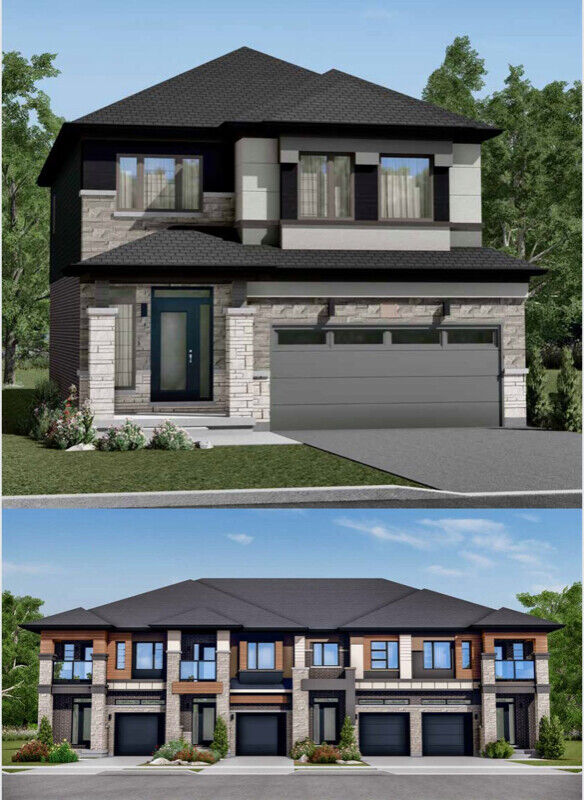 NEW MODERN LUXURY TOWNS & DETACHED(Assignment Sale) IN PARIS, ON Houses for Sale Brantford