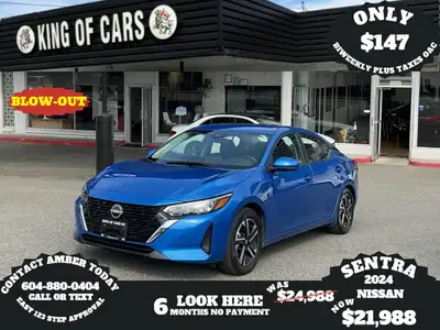 2024 NISSAN SENTRA SV Stock Number: P215442 AUTO, Alloys, 5 Passenger Seating, Remote Starter, Keyle...