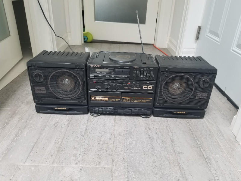 Used, SHARP GX-CD60C(BK) Portable Boombox Stereo Vintage Radio for sale  