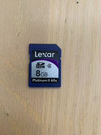 Carte SD HC LEXAR 8gb