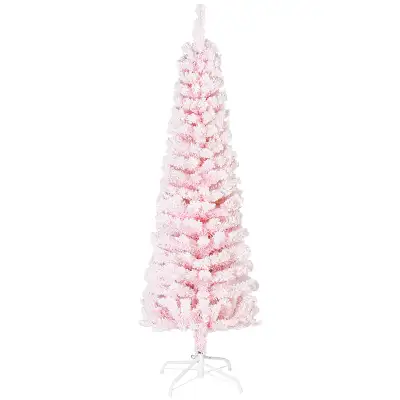 5ft Flocked Christmas Tree, Pencil Christmas Tree with Realistic, View more