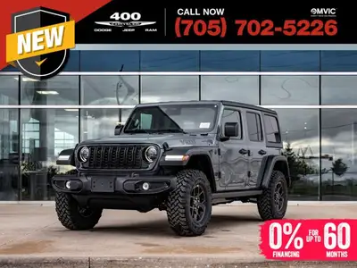 Welcome to 400 Chrysler Dodge Jeep Ram. The 2026 Jeep Wrangler is a brand new, iconic 4x4 SUV built...