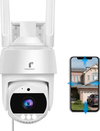 PPanoraxy 2K Security Cameras Outdoor - 3MP 360° View WiFi Camer