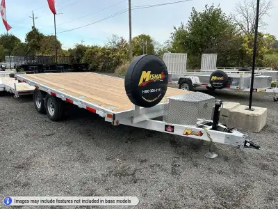 Miska 5 Ton Silver Bullet Deckover Float These Canadian made 102in.x12' Tandem Axle Aluminum Deckove...