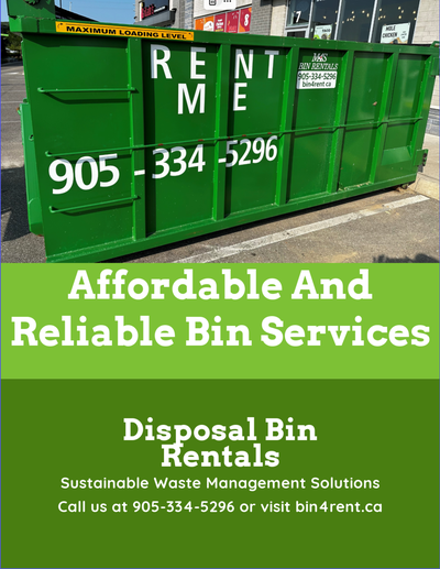 Disposal bins for clean ups, junk, construction, landscaping, garbage, household waste, mulch delive...