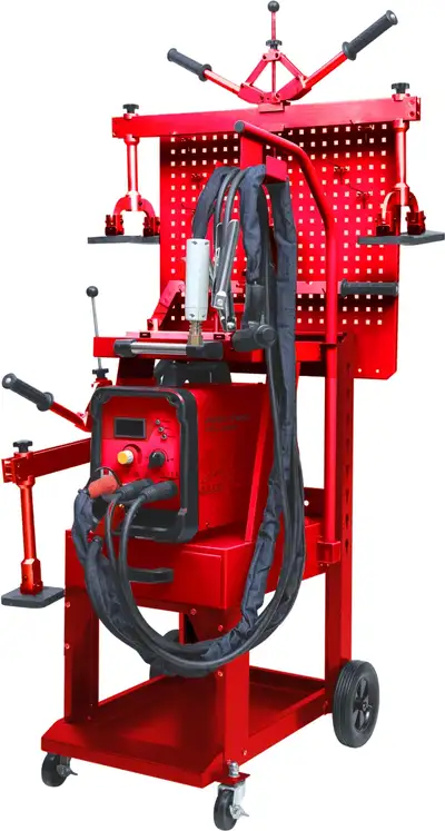 All in One Car body repair and welding combined machine for sale! HFL-4000 Aluminium car body sheet...