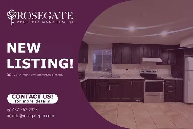2-Bedroom Basement Apartment in Brampton | 900 Sq. Ft. + In-Unit in Long Term Rentals in Mississauga / Peel Region - Image 2