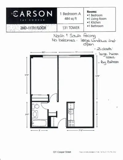 Welcome to The Carson Apts located at 141 Cooper ST. Ottawa Just off Elgin St and behind City Hall....