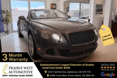 Welcome to Prairie West Automotive. 2012 Bentley Continental GT Call: (306) 380-8858 Text: (306) 380...