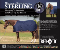 NEW - Horse Blanket, Big "D"