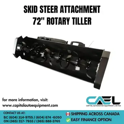 Brand New 72" Skid Steer Rotary Tiller Attachment | Lowest Price & High Efficiency Wholesale Price |...