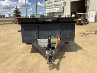 USED 12FT DUMP TRAILER LOCATED IN NISKU, AB PHOTOS COMING SOON! MODEL: DT8312-14K SIZE: 83in. X 142.... (image 2)