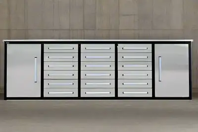 10 FT Stainless Steel Tool Bench Heavy-Duty 30-Drawer &18-Drawer, View more
