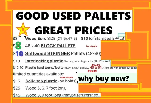 wood ♻used♻ PALLET♻♻ 4SALE and STORAGE spaces 4 rent in Other in Mississauga / Peel Region - Image 12