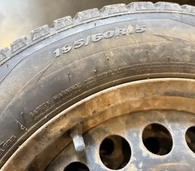 Selling a set of winters tires size 195-60-15 good condition tires brand IRONMAN please contact me a...