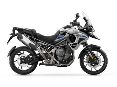 2026 Triumph Tiger 1200 Alpine Edition Satin crystal whiteAdventure for your Soul Features may inclu...