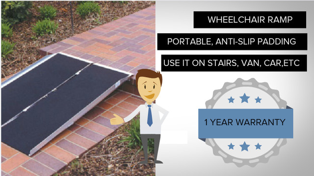 wheelchair ramps with anti slip tape, 600lb cap, NO TAX in Health & Special Needs in Hamilton - Image 3