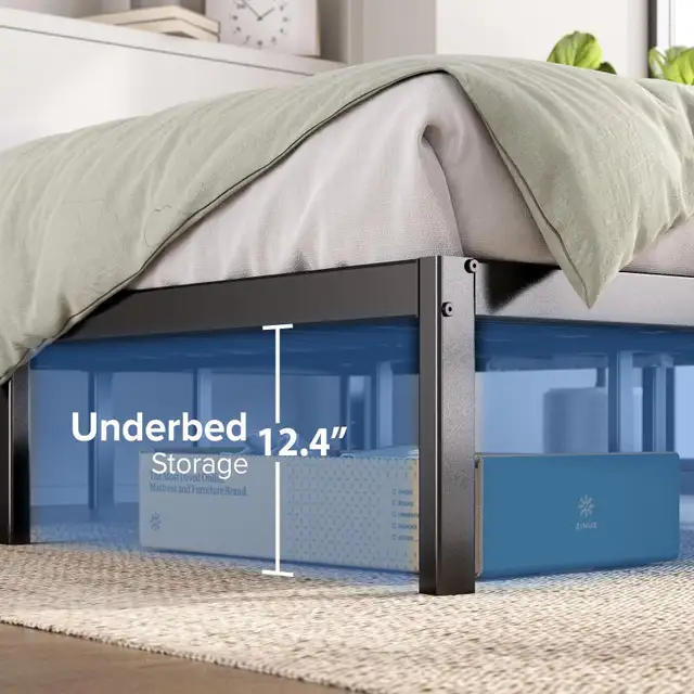 BNIB PRICE IS FIRM - Zinus Twin Bed Frame - Elias 14 Inch Metal. in Bedding in City of Toronto - Image 4