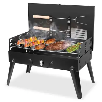 Portable Charcoal Grill Foldable BBQ Suitcase Grill, View more