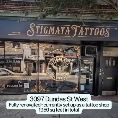Newly renovated street level Retail Space for lease in The Junction. Currently set up as a tattoo sh...