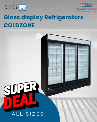 BRAND NEW Commercial Glass Display Coolers - All Sizes Available, View more