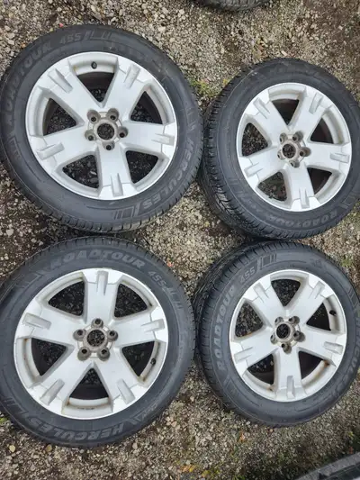 RIMS 18" Alloy Wheels Off of a 2011 Toyota Rav4 TIRES 235 55 18 Hercules Roadtour 455 Tread Depth 8...