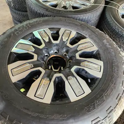 I have several sets of Chev/GMC HD 8stud wheels and factory tires. New dealer take offs from new tru...