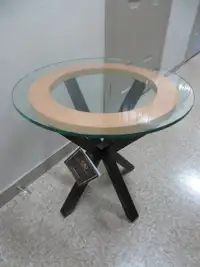 Brand New (ASHLEY) Glass Top End Table