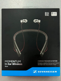 Sennheiser M2 Momentum In-Ear Wireless Black Headphones - NEW