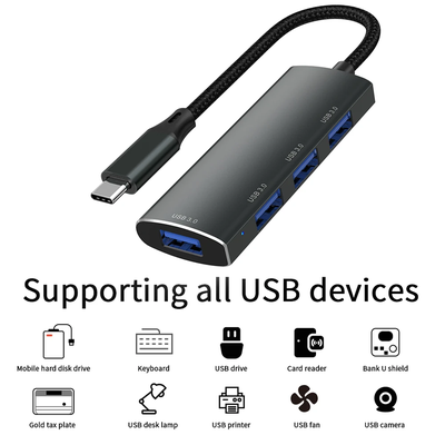 Brand New - 4 Ports High Speed USB 3.0 HUB with USB-C @ $15/ea, View more