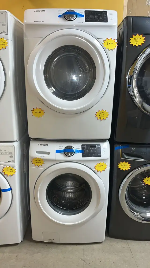 Samsung 27” Stackable Washer And Drye Tested  30-Day Warranty in Washers & Dryers in Kitchener / Waterloo - Image 2