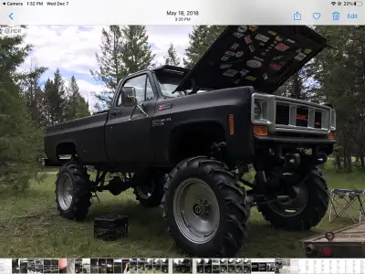 1973 GMC RESTO MOD TOY BUILT FROM THE GROUND UP WITH NEW PARTS INC .ALL NEW BEARINGS IN THE DIFFS 4....