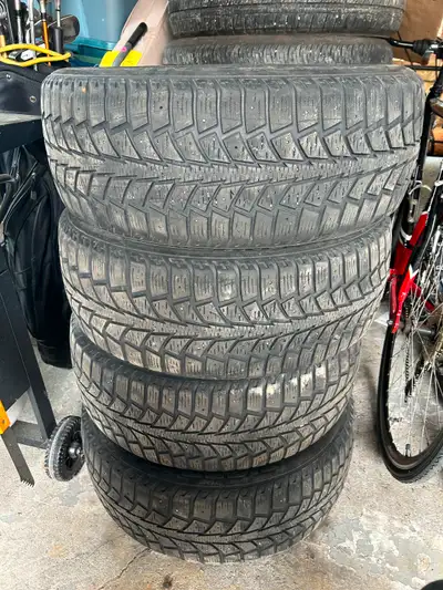 Lots of Tread Left , tires are in Elliot Lake,Ontario.Size is 215-60-16. Brand is Uniroyal.