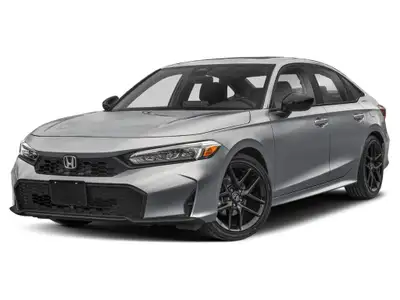 The 2026 Honda Civic Sedan Sport in metallic Silver, combined with its FWD drivetrain, promises a re...