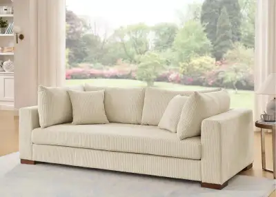 NEW 89.5" MODERN SQUARE ARM COUCH LIVING ROOM SOFA BT2553, View more